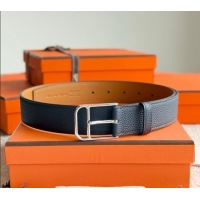 Super Quality Hermes Ceinture Romain Belt 3.5cm in Grianed Leather 0617 Navy Blue 2025