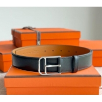 Luxury Discount Hermes Ceinture Romain Belt 3.5cm in Box Leather 0617 Black 2025