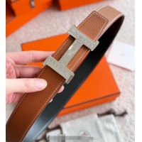 ​Buy Fashionable Hermes Men's Constance Touareg Reversible Leather Belt 3.8cm 0617 Brown 2025