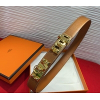 Discount Hermes Collier de Chien Belt 3.2cm with Medor Studs and Ring Buckle in Grained Calfskin H2018025 Brown/Gold 202