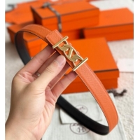 Promotional Hermes Fibbia da Cintura My H Belt Buckle & Reversible Leather Strap 2.4cm H5010 Orange/Black/Gold 2025