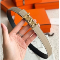 Top Quality Hermes Fibbia da Cintura My H Belt Buckle & Reversible Leather Strap 2.4cm H5010 Grey/Black/Gold 2025