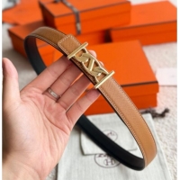 New Fashion Hermes Fibbia da Cintura My H Belt Buckle & Reversible Leather Strap 2.4cm H5010 Brown/Black/Gold 2025