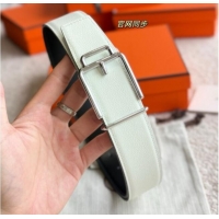Grade Design Hermes Men's Volte-Face Belt Buckle & Reversible Leather Strap 3.8cm H5011 White 2025