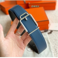 Luxury Cheap Hermes Men's Volte-Face Belt Buckle & Reversible Leather Strap 3.8cm H5011 Blue 2025