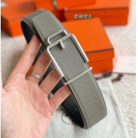 Best Quality Hermes Men's Volte-Face Belt Buckle & Reversible Leather Strap 3.8cm H5011 Grey 2025