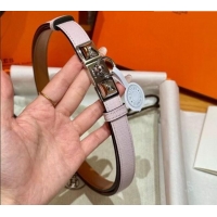 Top Grade Hermes Women's Rivale Belt 1.8cm with Two Medor Studs and Ring Buckle H5022 Pink/Silver 2025