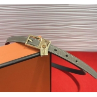Famous Brand Hermes Lucky Lock Reversible Belt 1.7cm in Calfskin Leather HS091201 Grey/Gold 2025