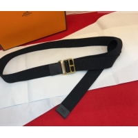 Most Popular Hermes Ecume Belt 3cm in Fabric and Epsom Leather H031605 Black 2026