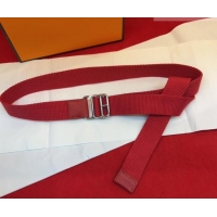 Super Quality Hermes Ecume Belt 3cm in Fabric and Epsom Leather H031605 Red 2026