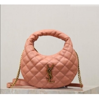 Reasonable Price  Saint Laurent ICARINO mini bag in quilted nappa leather 871329 Hortensia Pink 2026
