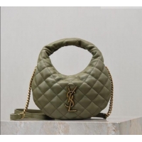 New Design Saint Laurent ICARINO mini bag in quilted nappa leather 871329 Moss Green 2026