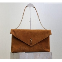 Top Quality Saint Laurent Cassander XXL Envelope Pouch On Chain in Suede 841702 Gold-Tone 2026
