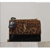 Buy Fashionable Saint Laurent Sunset Medium Bag in Leopard print and Leather 442906 2026