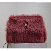 Trendy Design Saint Laurent Niki Bag in Rabbit Fur 498830 Purple 2026