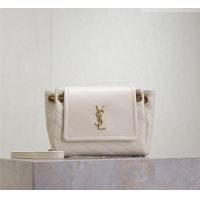 Luxury Discount Saint Laurent Monogram Mini Nolita in Lambskin Leather 672738 White 2026