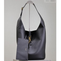 Grade Quality Saint Laurent LE 5 À 7 Supple Large Hobo Bag in Grained Leather 753823 Black 2026