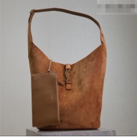 Unique Discount Saint Laurent LE 5 À 7 Supple Large Hobo Bag in Suede 753823 Brown 2026