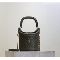 Reasonable Price Saint Laurent Gaby Bucket Bag in Quilted Lambskin 763961 Green 2026