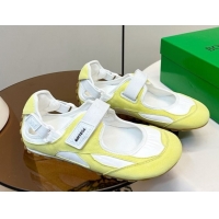 Classic Hot Bottega Veneta Orbit Flash Mary-Jane Sneakers in Suede and Nylon Yellow 856044 2026