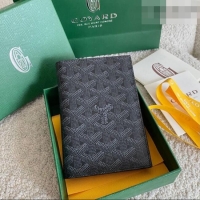 Top Quality Goyard Grenelle Passport Cover GY6103 Jet Black 2026