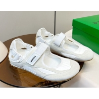 Good Quality Bottega Veneta Orbit Flash Mary-Jane Sneakers in Suede and Nylon 856044 Grey 2026