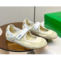 Good Looking Bottega Veneta Orbit Flash Mary-Jane Sneakers in Suede and Nylon 856044 Beige 2026