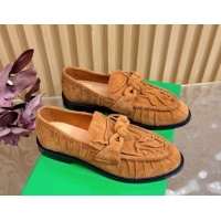 Good Quality Bottega Veneta Astaire Loafers with One-Tone Knot Buckle in Suede 843945 Light Brown 2026