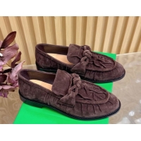 Good Product Bottega Veneta Astaire Loafers with One-Tone Knot Buckle in Suede 843945 Fondant Brown 2026