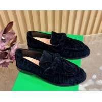 Good Looking Bottega Veneta Astaire Loafers with One-Tone Knot Buckle in Suede 843945 Black 2026