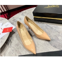 Pretty Style Christian Louboutin Kate Pumps 10cm in Patent Leather 0225075 Nude 2026