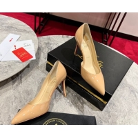 Sumptuous Christian Louboutin Iriza Pumps 8.5cm in Patent Leather Nude 0225081 Nude 2026