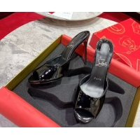 Good Looking Christian Louboutin Me Dolly Heel Slides Sandal 10cm in Patent Leather 0225084 Black 2026