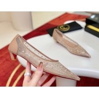 Good Quality Christian Miss Z Degrastrass Perla Ballerinas Flat in Mesh with Strass and Pearls Blush 0225090 2026