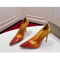 Stylish Christian Louboutin PVC Pumps 10cm with Strass 0225094 Orange 2026
