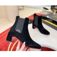 Unique Style Christian Louboutin Turelastic Heel Ankle Boots 5.5cm in Suede 0225102 Black 2026