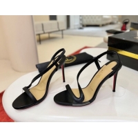 Classic Hot Christian Louboutin Rosalie Heel Sandals 8.5cm in Calf Leather 0225105 Black 2026