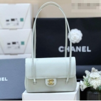 Best Price Chanel Small Flap Bag in Grained Shiny Calfskin AS6130 Light Blue Spring-Summer 2026 Top Quality