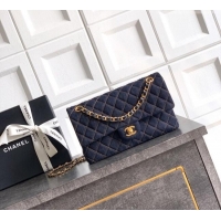 Promotional Chanel Classic Medium Flap Handbag in Quilted Denim A01112 Dark Blue & Orange 2026