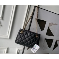 Famous Brand Chanel Lambskin Leather Small Shopping Bag AS6248 Black 2026