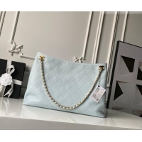 Super Quality Chanel Lambskin Leather Shopping Bag AS6241 Light Blue 2026