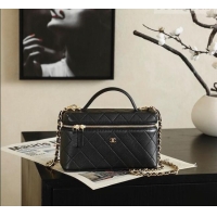 Buy Discount Chanel Goatskin Leather Vanity Case AP5100 Black 2026
