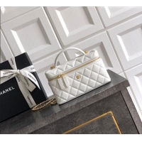 Most Popular Chanel Classic Vanity with Chain in Quilted Grained Calfskin CH041704 White 2026