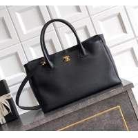 Famous Brand Chanel Grained Calfskin Large Shopping Bag AS6056 Black/Gold 2026