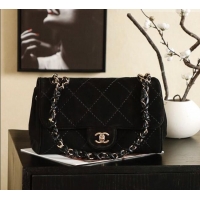 Reasonable Price Chanel Grained Nubuck Leather Flap Bag CH041705 Black 2026