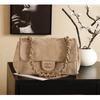 New Design Chanel Grained Nubuck Leather Flap Bag CH041705 Beige 2026