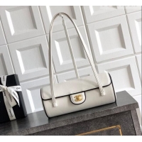 Top Grade Chanel Grained Calfskin Large Bowling Bag AS6181 White/Black 2026