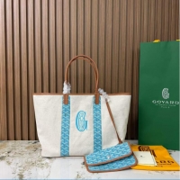 Grade Design Goyard Anjou Saint Louis Pertuis Tote Bag PM 2159 Light Blue