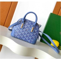 Grade Design Goyard Chevroches Vendome Nano Top Handle Bag Mini 2158 Light Blue