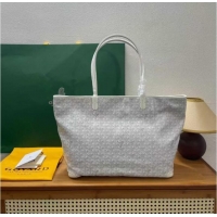 Refined Goyard Artois Original Zipper Bag GM 00319 White